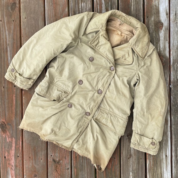 Vintage 40's/50's WW2 Mackinaw Double Breasted Field Jacket